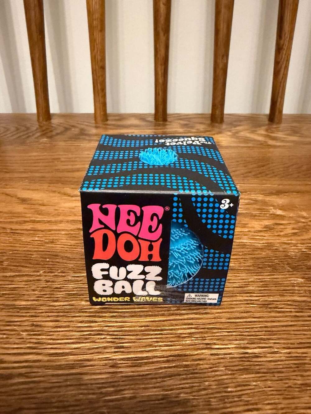 Schylling NeeDoh Fuzz Ball Wonder Waves Sensory Fidget Toy Blue New